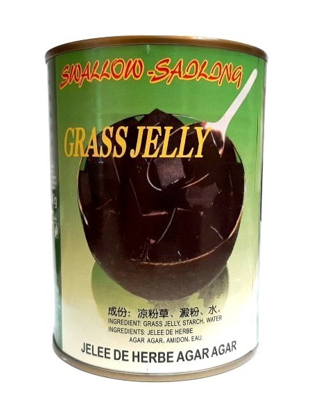 Gelatina di erbe (grass jelly) in acqua - Swallow-Sailing 540 g.
